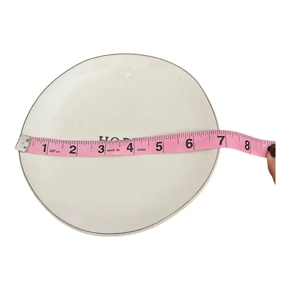Hearth & Hand Magnolia HOPE Plate Stoneware Trinket Dish 7” White Minimalist